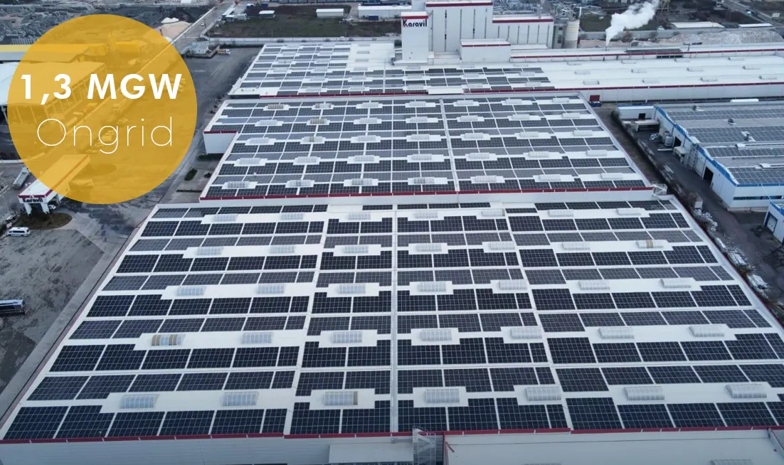 1.3 MW grid-tied factory rooftop solar plant