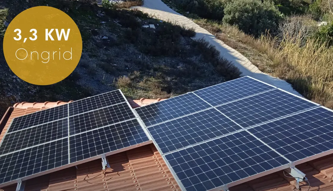 3.3 kW grid-tied solar on a tiled roof
