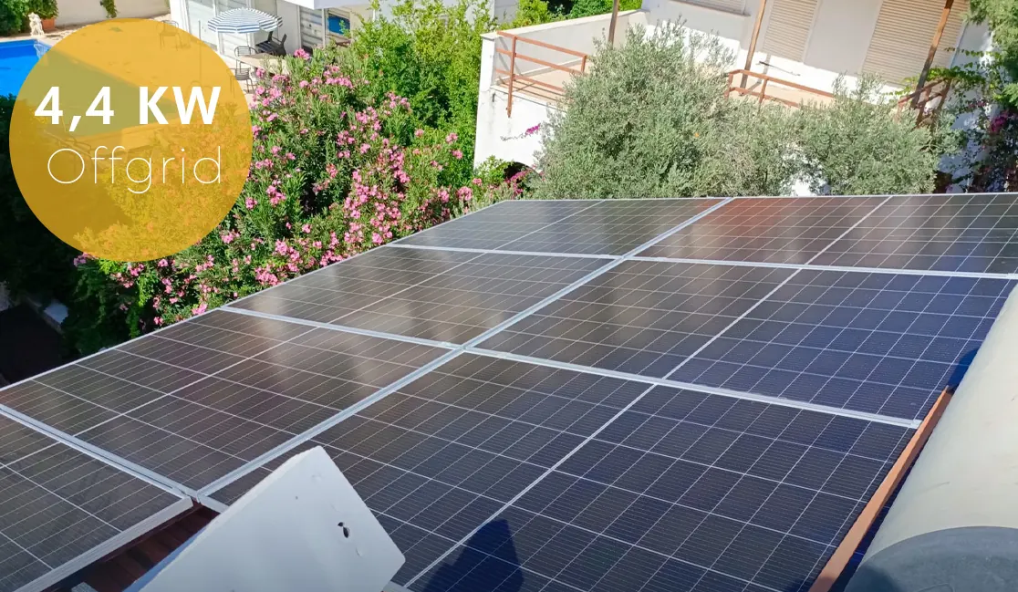 4.4 kW off-grid solar system at a garden home