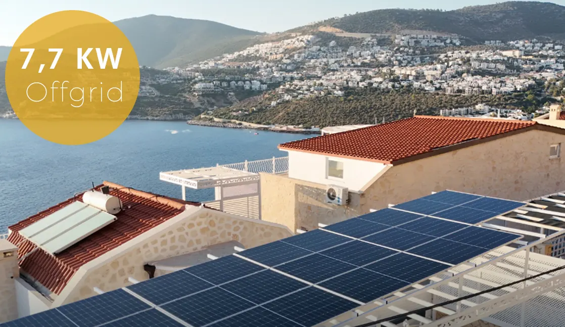 7.7 kW off-grid solar system on a seaside villa