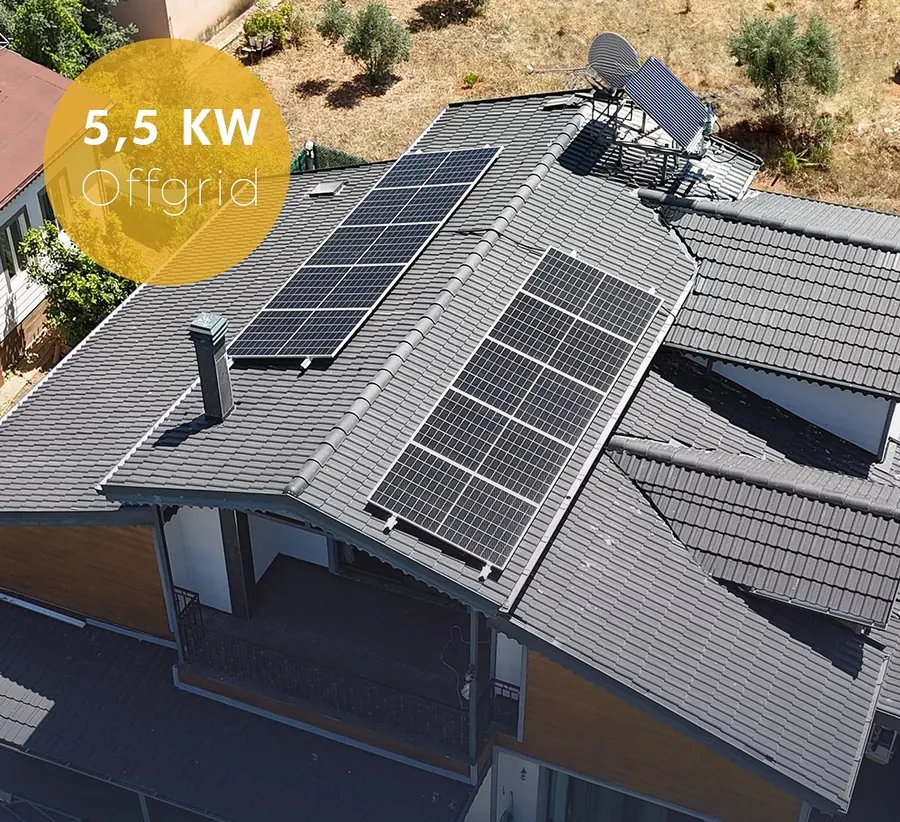 Çakırlar 15 kW hybrid solar panel system