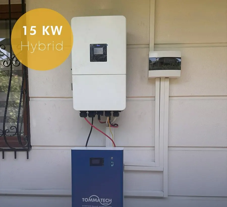 Döşemealtı 15 kW hybrid inverter and lithium battery installation