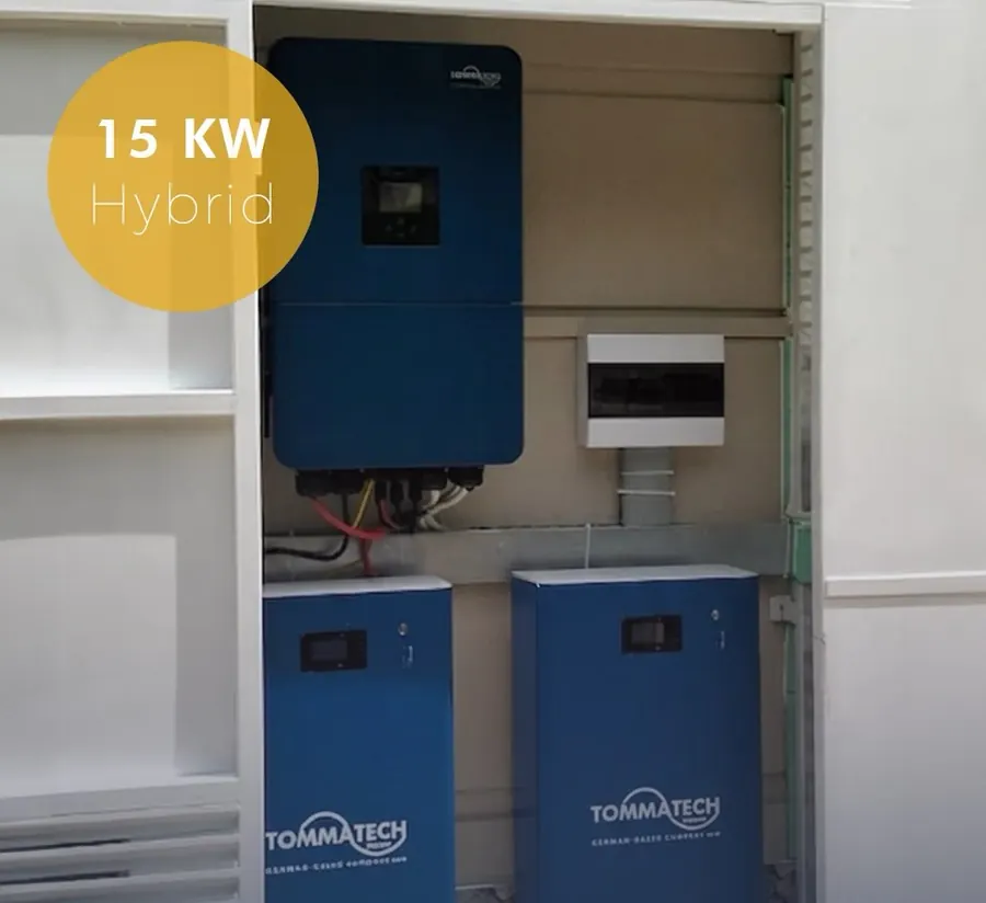 Konyaaltı 15 kW hybrid system with battery cabinet