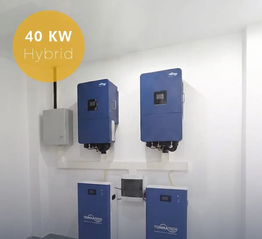 Manavgat 40 kW hybrid inverters and battery room